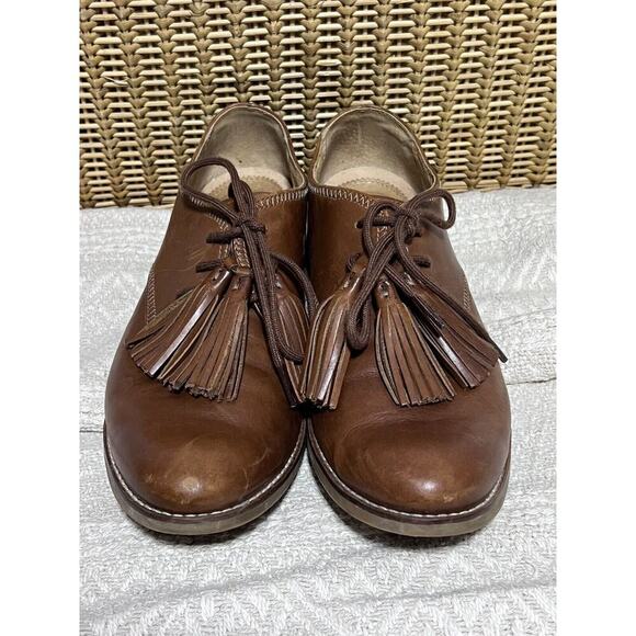 Sperry Fairpoint Oxford Women 9.5 US Shoe Brown Leather Tassel Lace Up Comfort - Picture 2 of 7